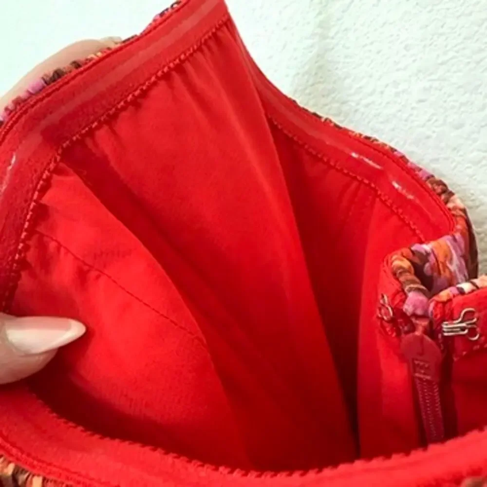 AMUR Strapless Maxi Dress Red Kaleidoscope Paisley NWT Sustainable Size 10 - Picture 6 of 10